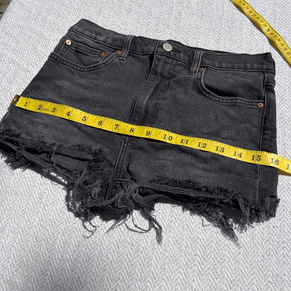 Denim Forum The Romy Slim Shorty Short.  Size 27.
Black denim cutoffs. - Picture 6 of 13